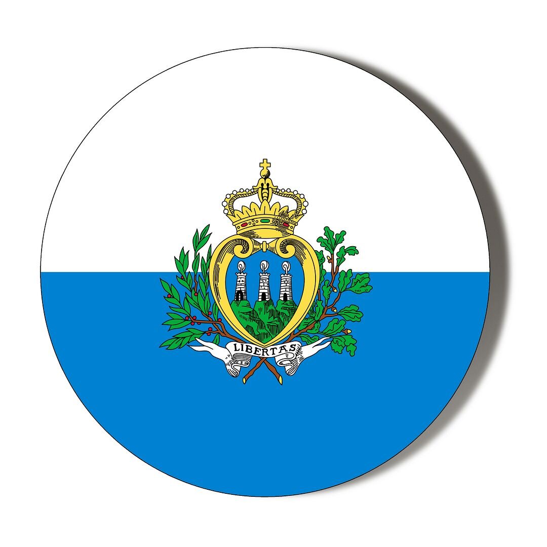 SAN MARINO FLAG 38mm Small Novelty Badge